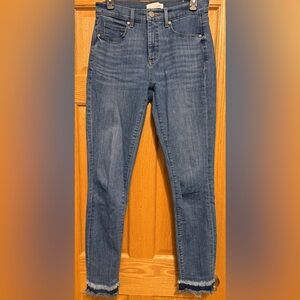 Stylish Blue Cropped Skinny Jeans